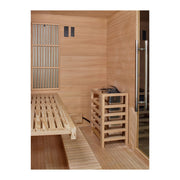 Golden Designs Soria 3 Person Hybrid Sauna (Indoor) Full Spectrum and Harvia Traditional Stove (GDI-8330-01) image 4