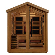 Golden Designs Loviisa 3 Person Barn Hybrid (PureTech™ Full Spectrum Infrared or Traditional Stove) Outdoor Sauna…