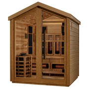 Golden Designs Loviisa 3 Person Barn Hybrid (PureTech™ Full Spectrum Infrared or Traditional Stove) Outdoor Sauna…