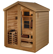 Golden Designs Loviisa 3 Person Barn Hybrid (PureTech™ Full Spectrum Infrared or Traditional Stove) Outdoor Sauna…