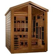 Golden Designs Kaskinen 6 Person Barn Hybrid (PureTech™ Full Spectrum Infrared or Traditional Stove) Outdoor Sauna…