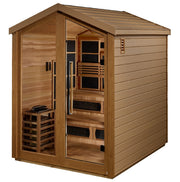 Golden Designs Kaskinen 6 Person Barn Hybrid (PureTech™ Full Spectrum Infrared or Traditional Stove) Outdoor Sauna…