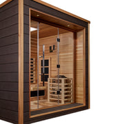 Golden Designs Visby 3 Person Outdoor-Indoor PureTech Hybrid Full Spectrum Sauna (GDI-8223-01) image 2