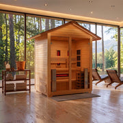 Golden Designs "Carinthia" 3 Person Hybrid Outdoor Sauna - Canadian Hemlock image 2