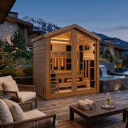 Golden Designs "Loviisa" 3 Person Hybrid Outdoor Sauna - Canadian Red Cedar image 2
