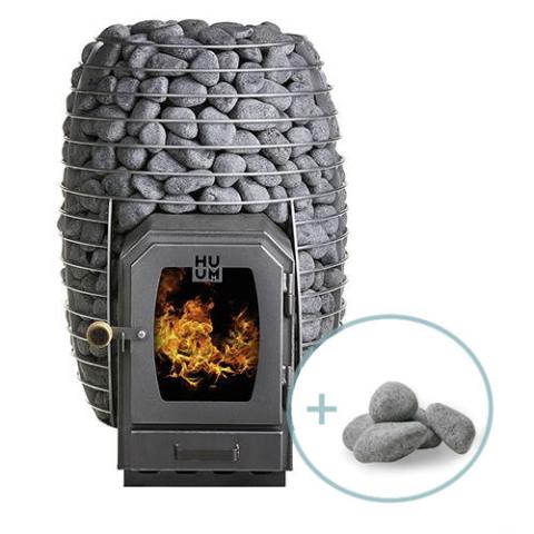 HUUM HIVE Wood 17ST 17kW Sauna Heater Package – Premium Nordic Design, Efficient Heating, 287 lbs Stone Capacity