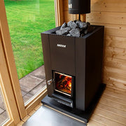 Harvia Linear 18 Compact Black Linear Series 14.3kW Wood-Burning Sauna Stove image 5