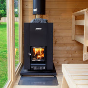 Harvia Linear 18 Compact Black Linear Series 14.3kW Wood-Burning Sauna Stove image 4