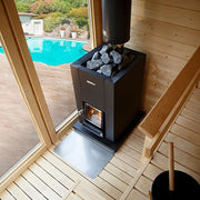 Harvia Linear 18 Compact Black Linear Series 14.3kW Wood-Burning Sauna Stove image 3