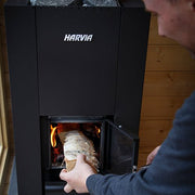 Harvia Linear 18 Compact Black Linear Series 14.3kW Wood-Burning Sauna Stove image 2