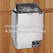 Finnmark FD-5 Trinity XL 4 Person Infrared & Steam Sauna Combo - 75"W x 64"D - Medical Grade Red Light Therapy image 9