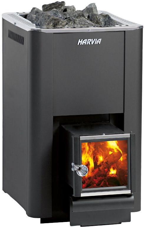 Harvia Pro Series 20 SL Sauna Wood-Burning Stove w/ Exterior Feed