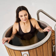 Icetubs IceBarrel Cold Plunge | Luxury Immersion Tub, Thermowood & Stainless Cold Plunge, 53"L x 31"W x 47"H image 6