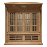 Maxxus 4 Person Corner Near Zero EMF FAR Infrared Sauna - Canadian Hemlock image 2