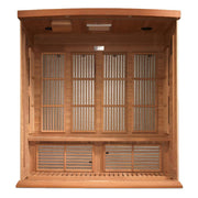 Maxxus "Chaumont Edition" 4-Person Corner Near Zero EMF FAR Infrared Sauna - Canadian Red Cedar image 2