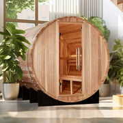 Golden Designs "Klosters" 6 Person Barrel Traditional Sauna - Pacific Cedar image 2
