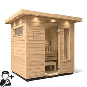 Kohler C2 Outdoor Traditional Sauna Kit, Douglas Fir, Up to 6 Persons image 2