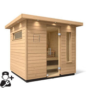 Kohler C2 Outdoor Traditional Sauna Kit, Douglas Fir, Up to 6 Persons image 7