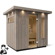 Kohler C2 Outdoor Traditional Sauna Kit, Weathered Grey Spruce, Up to 6 Persons image 2
