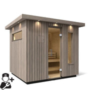 Kohler C2 Outdoor Traditional Sauna Kit, Weathered Grey Spruce, Up to 6 Persons image 4
