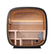 Leil Saunas Black Cube Classic - 4 Person Outdoor Traditional Sauna Kit image 9