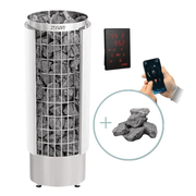 Harvia Cilindro PC60E Cilindro Half Series 8kW Stainless Sauna Heater Package image 2