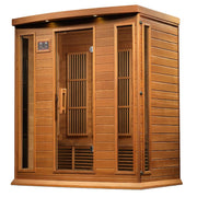 Maxxus "Chaumont Edition" 4-Person Corner Near Zero EMF FAR Infrared Sauna - Canadian Red Cedar image 3