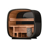 Leil Saunas Black Cube Classic - 4 Person Outdoor Traditional Sauna Kit image 29