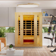 Maxxus "Trinity" Dual Tech 3-Person Corner Low EMF FAR Infrared Sauna - Canadian Hemlock image 3