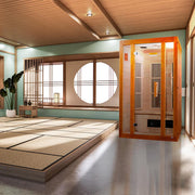 Maxxus "Aspen" Dual Tech 2-Person Low EMF FAR Infrared Sauna - Canadian Hemlock image 3
