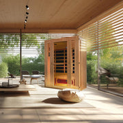 Maxxus "Trinity" Dual Tech 3-Person Corner Low EMF FAR Infrared Sauna - Canadian Hemlock image 4