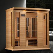 Maxxus 4 Person Corner Near Zero EMF FAR Infrared Sauna - Canadian Hemlock image 6