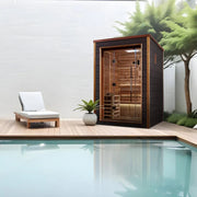 Golden Designs "Narvik" 2 Person Outdoor Traditional Sauna - Canadian Red Cedar image 2