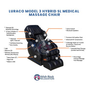 Luraco Model 3 Hybrid SL Medical Massage Chair image 4