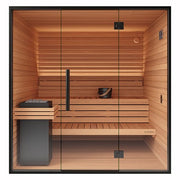 Auroom Mira L 5-Person Outdoor Traditional Sauna Cabin Kit w/ Natural Thermo-Spruce Wood image 3