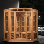 Maxxus 3 Person Corner Low EMF FAR IR Sauna (MX-K356-01-ZF CED) image 4