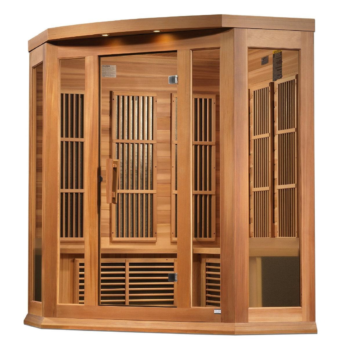 Maxxus 3 Person Corner Low EMF FAR IR Sauna (MX-K356-01-ZF CED)