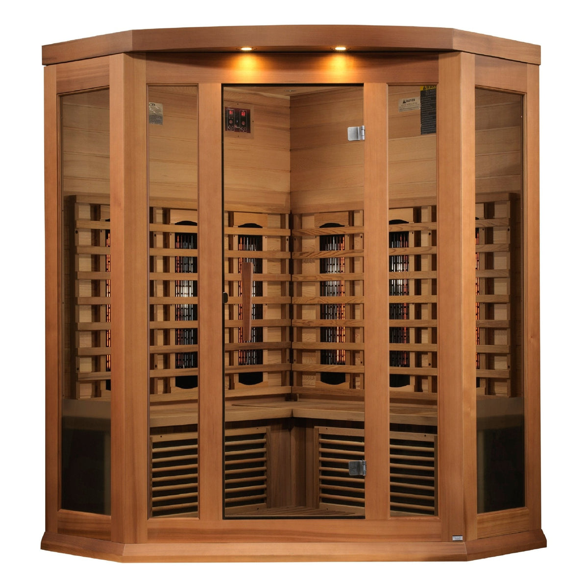 Maxxus 3 Person Corner Full Spectrum Near Zero EMF Sauna (MX-M356-01-FS CED)
