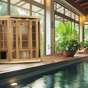 Maxxus 3 Person Corner Low EMF FAR Infrared Sauna - Canadian Hemlock image 5