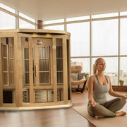 Maxxus 3 Person Corner Low EMF FAR Infrared Sauna - Canadian Hemlock image 6