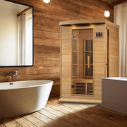Maxxus 2 Person Low EMF FAR Infrared Sauna - Canadian Hemlock image 7