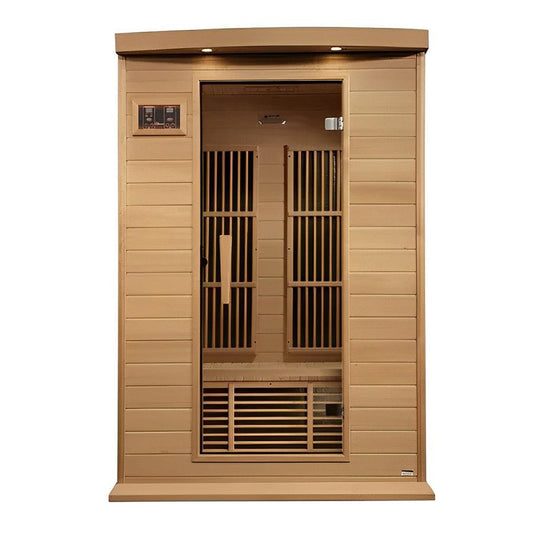 Maxxus 2 Person Low EMF FAR Infrared Sauna - Canadian Hemlock