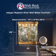 Adagio Majestic River Wall Water Fountain - 54"Wx69"Hx6"D image 4