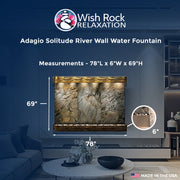 Adagio Solitude River Wall Mounted Water Fountain - 78"Wx69"Hx6"D image 4