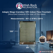 Adagio Mega Grandeur Floor Water Fountain (Rear Mount) - 120"Hx84"Wx14"D image 5