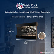 Adagio Reflection Creek Wall Water Fountain - 38"Wx27"Hx5"D image 4