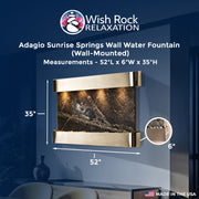 Adagio Sunrise Springs Wall Water Fountain - 52"Wx35"Hx6"D image 4