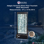 Adagio Harmony River Water Fountain (Rear Mount)-70"Hx31"Wx14"D image 4