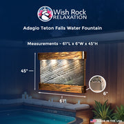 Adagio Teton Falls Water Fountain (Wall-Mounted) - 45"H x 61"W image 4