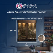 Adagio Aspen Falls Wall Water Fountain - 54"Hx50"Wx6"D image 4